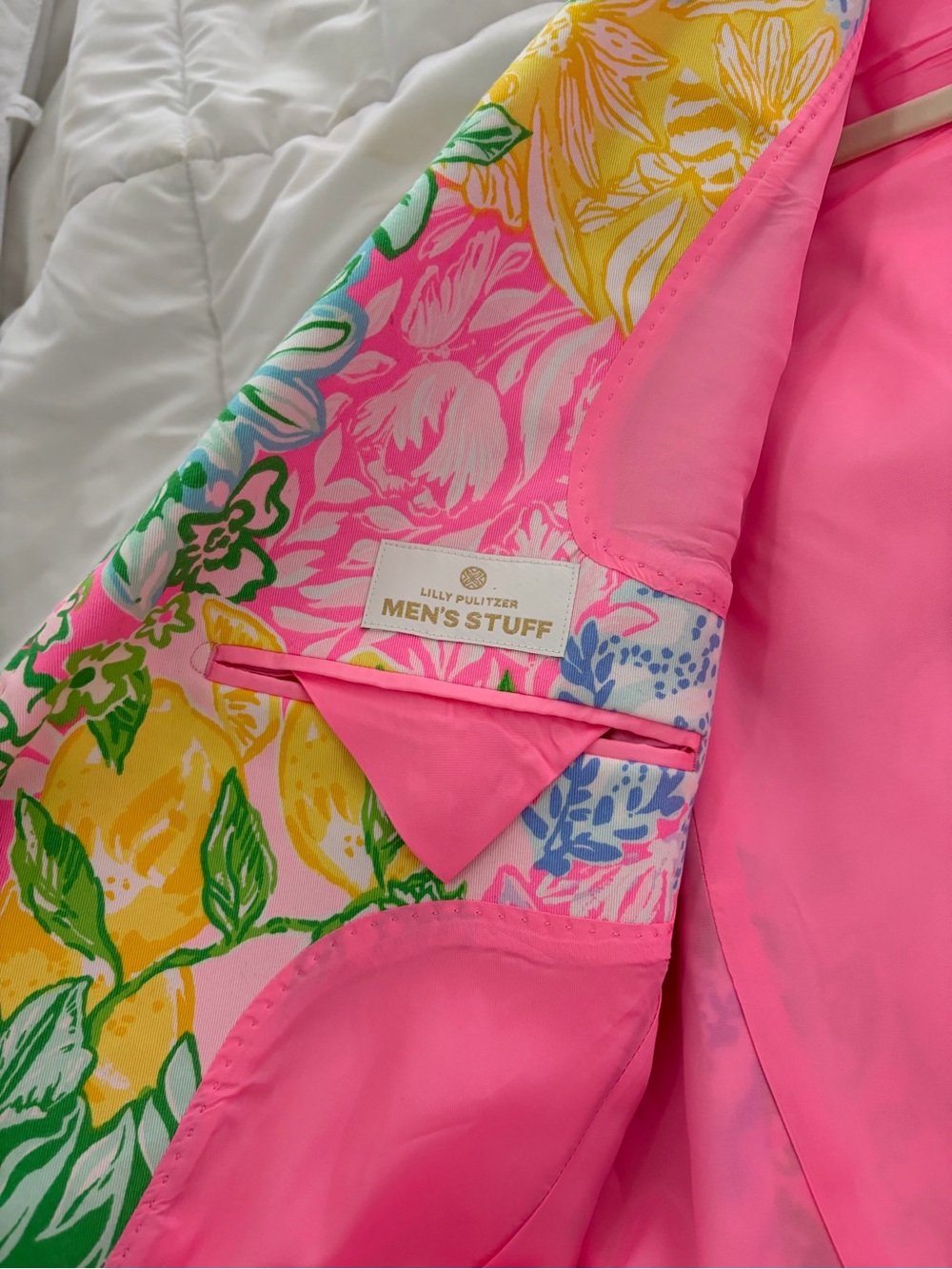 Lilly Pulitzer Pink Floral-Print Blazer with Yellow & Green Accents - Picture 2 of 3